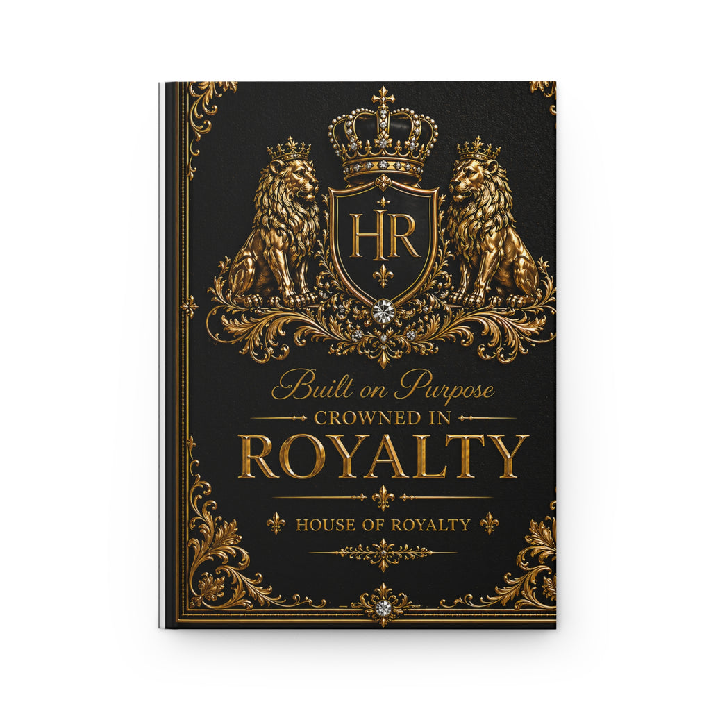 Royalty Hardcover Journal — "Built on Purpose, Crowned in Royalty" Matte Notebook